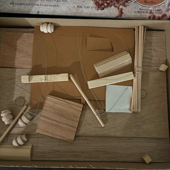 Allwood Stagecoach Wooden Wagon Vintage Modeling Kit - Picture 2 of 4